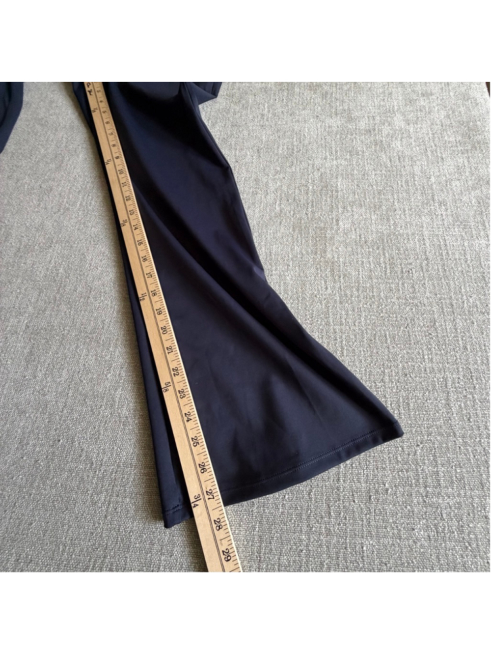 Halara Flex DayStretch Mid Rise Side Zipper Pocket Work Flare Pants dark blue PS - Picture 9 of 12